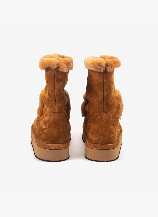 Rouge Hakiki Deri İçi Kürklü Kadın Bot 1070-1 - Görsel 5