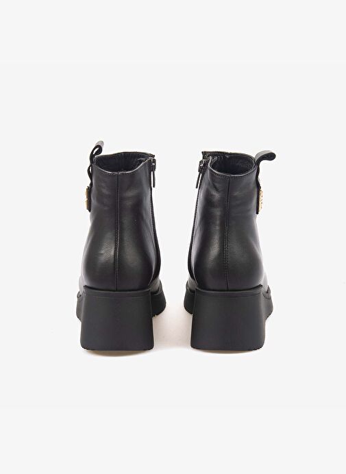 Kemal Tanca Hakiki Deri Kadın Dolgu Topuk Bot 601377 - Görsel 5
