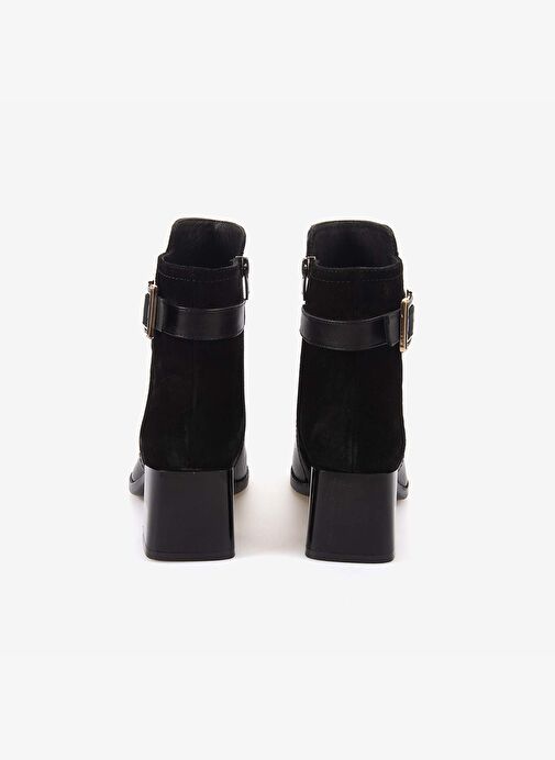 Kemal Tanca Hakiki Deri & Süet Kadın Topuklu Bot 24577 - Görsel 5