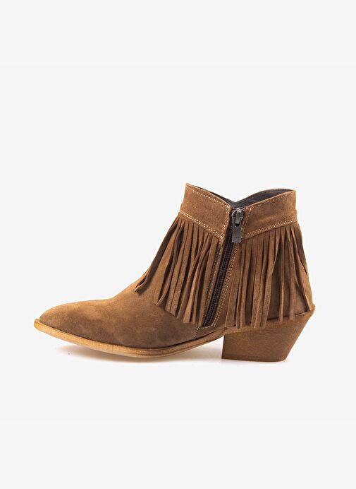 Kemal Tanca Hakiki Deri Süet Kadın Western Bot 26-102760K - Görsel 3