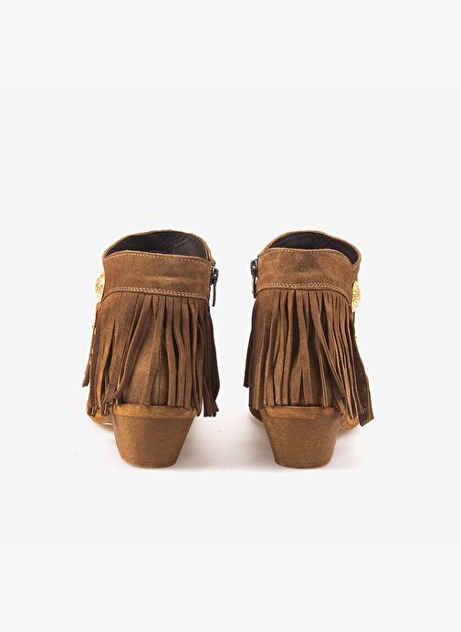 Kemal Tanca Hakiki Deri Süet Kadın Western Bot 26-102760K - Görsel 5