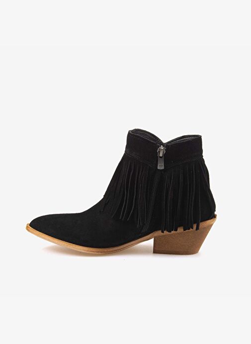 Kemal Tanca Hakiki Deri Süet Kadın Western Bot 26-102760K - Görsel 3