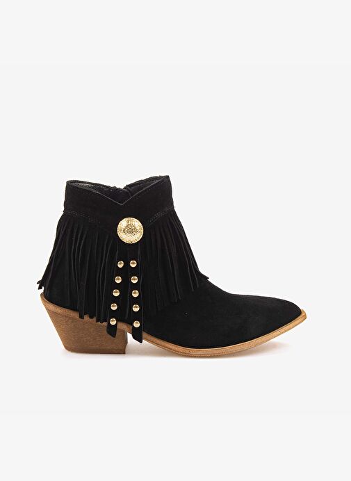 Kemal Tanca Hakiki Deri Süet Kadın Western Bot 26-102760K - Görsel 2