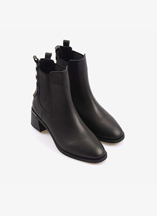 Kemal Tanca Hakiki Deri Kadın Topuklu Chelsea Bot 26-103552K - Görsel 4