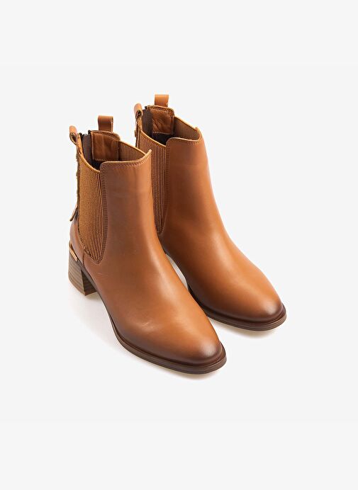 Kemal Tanca Hakiki Deri Kadın Topuklu Chelsea Bot 26-103552K - Görsel 4