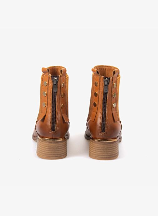 Kemal Tanca Hakiki Deri Kadın Topuklu Chelsea Bot 26-103552K - Görsel 5