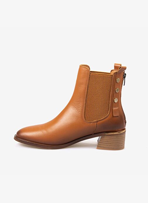 Kemal Tanca Hakiki Deri Kadın Topuklu Chelsea Bot 26-103552K - Görsel 3