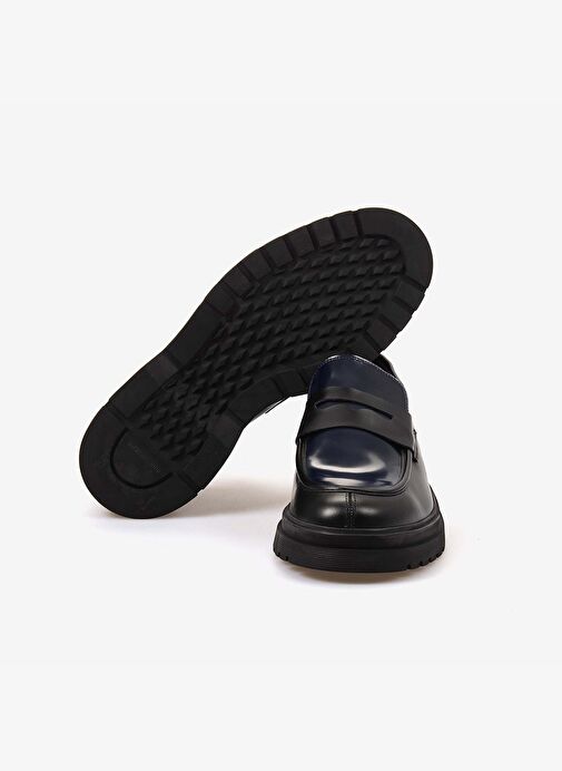 Mocassini Hakiki Deri Erkek Siyah Günlük Ayakkabı 3435 - Görsel 6