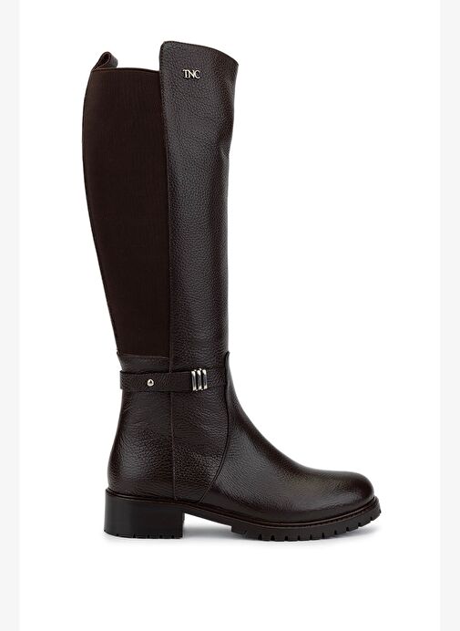 Tamer Tanca Kadın Hakiki Deri Kahverengi Floter Casual Çizme - Görsel 2