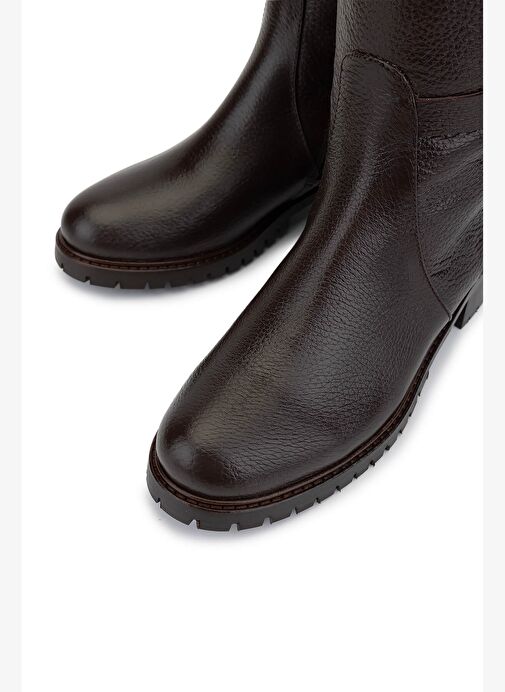 Tamer Tanca Kadın Hakiki Deri Kahverengi Floter Casual Çizme - Görsel 4