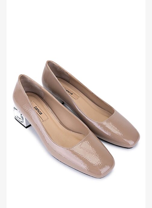 Tamer Tanca Kadın Suni Deri Vizon Rugan Topuklu Ayakkabı - Görsel 3