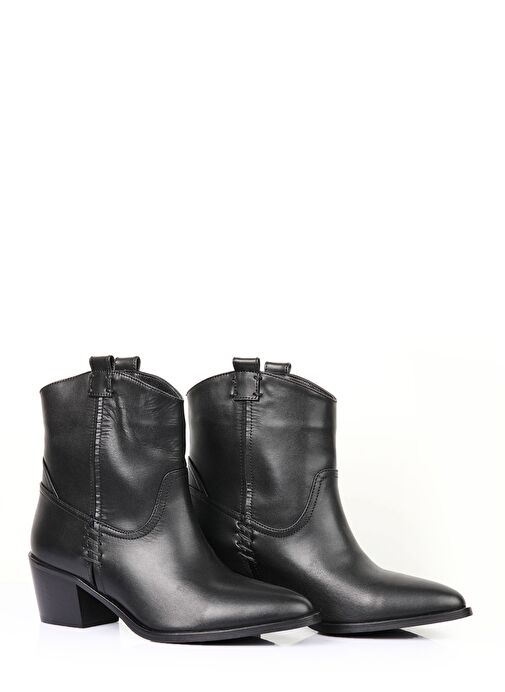 Nemesis Gerçek Deri Kadın Bot Siyah - Görsel 2