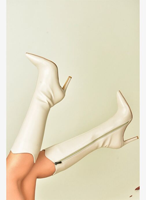 Ten İnce Yüksek Topuklu Kadın Çizme N820120009 - Görsel 2