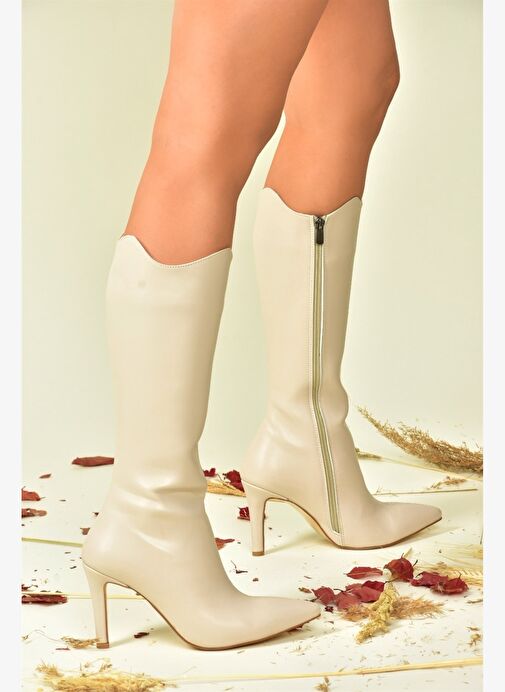 Ten İnce Yüksek Topuklu Kadın Çizme N820120009 - Görsel 3