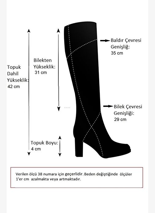 Taba Alçak Topuklu Günlük Kadın Çizme N674265009 - Görsel 6