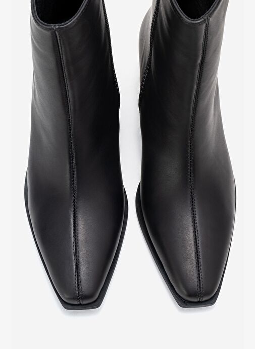 LEXIA Siyah Cilt Hakiki Deri Kadın Western Bot - Görsel 3