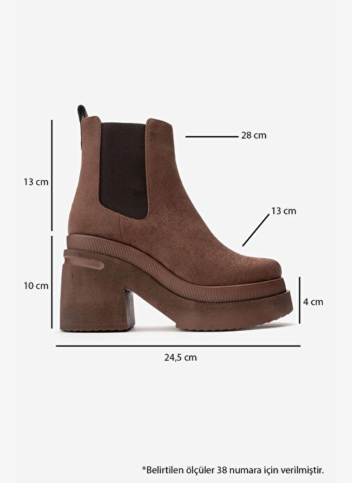 Luvi Shoes Luvi Shoes Belirsiz EMMA Kahverengi Süet Kadın Platform Topuklu Bot Boyner'de! Belirsiz - 7. görsel