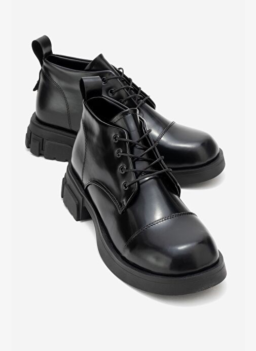 LAGOM Siyah Mat Rugan Kadın Bot - Görsel 2