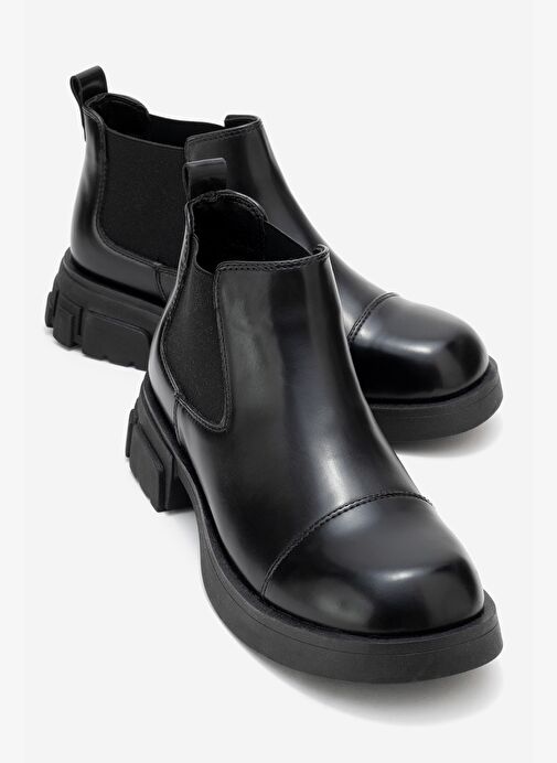 CAFUNE Siyah Mat Rugan Kadın Bot - Görsel 2