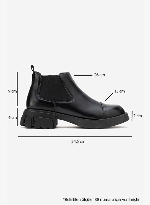 CAFUNE Siyah Mat Rugan Kadın Bot - Görsel 7