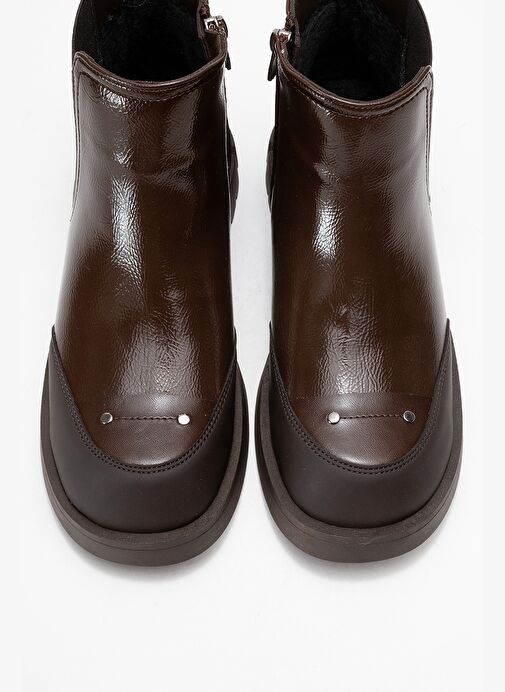 ALBİA Kahverengi-Kahverengi Rugan Kadın Bot - Görsel 3