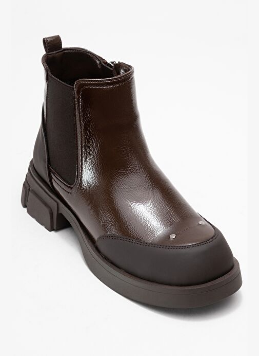 ALBİA Kahverengi-Kahverengi Rugan Kadın Bot - Görsel 4