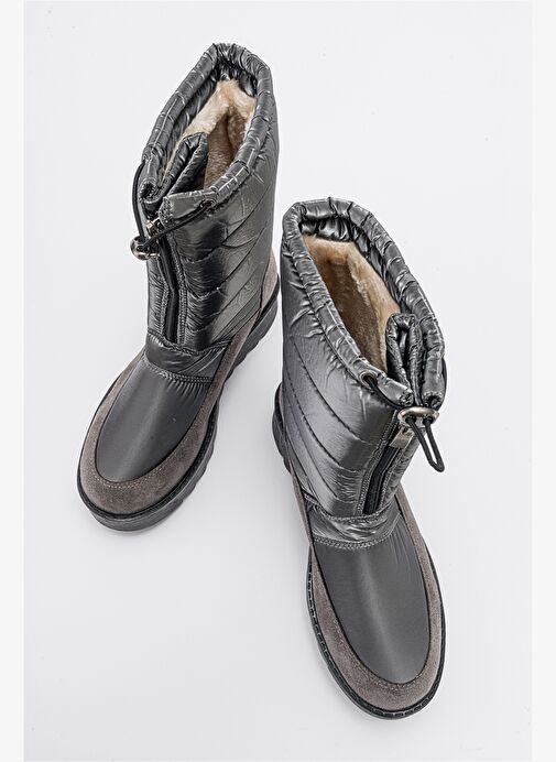 VAY Platin Fermuarlı Kadın Kar Botu - Görsel 4