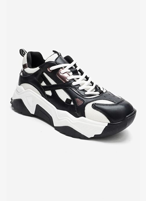 Luvi Shoes Luvi Shoes LECCE Siyah Beyaz Kadın Spor Ayakkabı Sneaker | Boyner Siyah Beyaz - 4. görsel