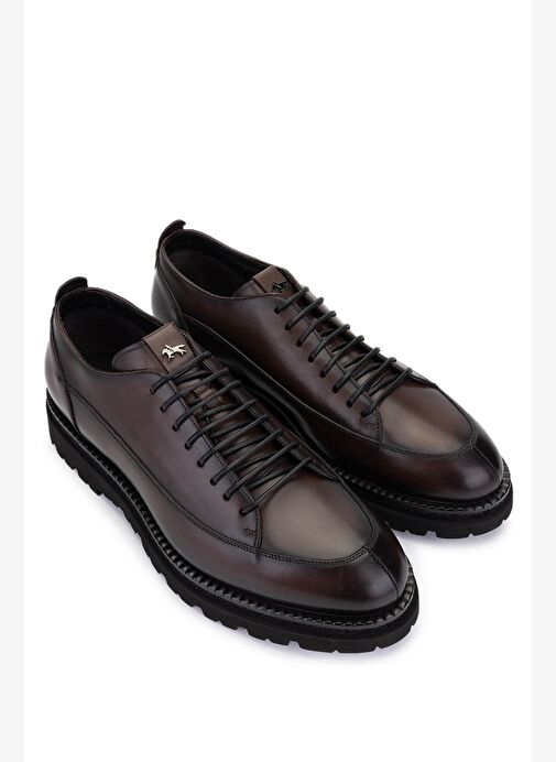 Franceschetti Erkek Hakiki Deri Kahverengi Casual Ayakkabı - Görsel 3