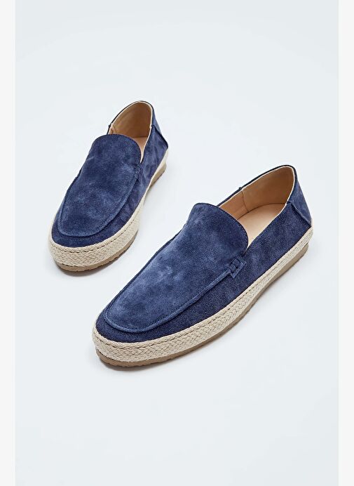 Brunos Erkek Hakiki Deri Lacivert Loafer Ayakkabı - Görsel 6