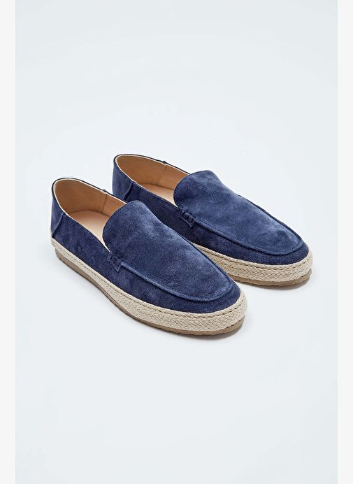 Brunos Erkek Hakiki Deri Lacivert Loafer Ayakkabı - Görsel 7
