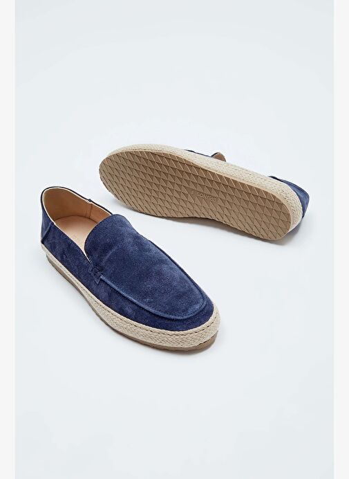 Brunos Erkek Hakiki Deri Lacivert Loafer Ayakkabı - Görsel 8