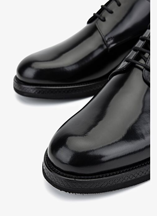 Valmenti Erkek Hakiki Deri Siyah Açma Klasik Ayakkabı - Görsel 4