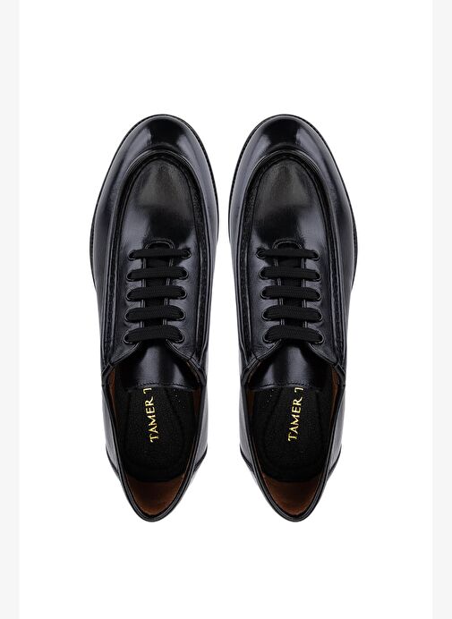 Tamer Tanca Erkek Hakiki Deri Siyah Casual Ayakkabı - Görsel 6