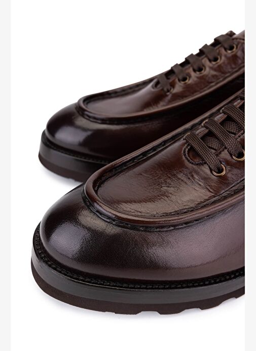 Tamer Tanca Erkek Hakiki Deri Taba Bufalo Casual Ayakkabı - Görsel 4