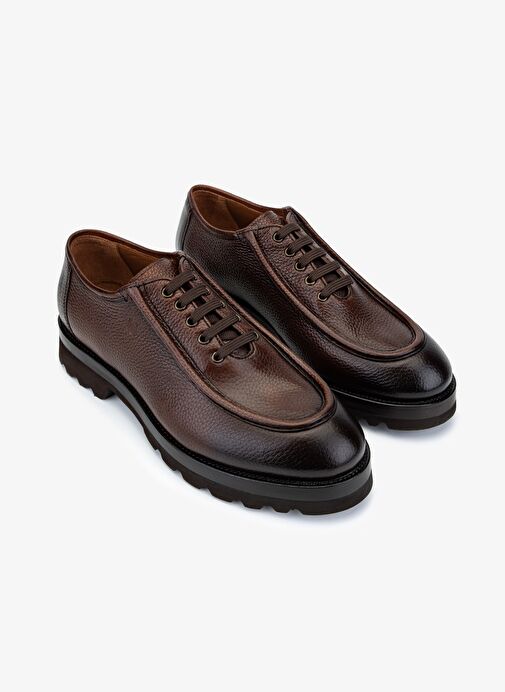 Valmenti Erkek Hakiki Deri Taba Casual Ayakkabı - Görsel 3