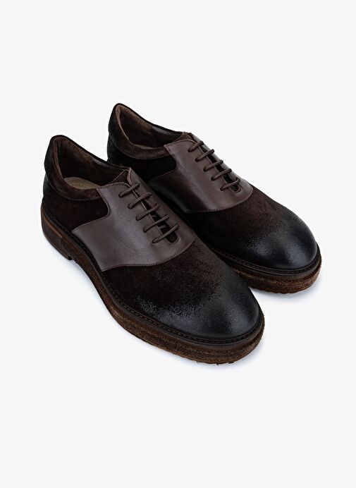 Valmenti Erkek Hakiki Deri Kahverengi Casual Ayakkabı - Görsel 3