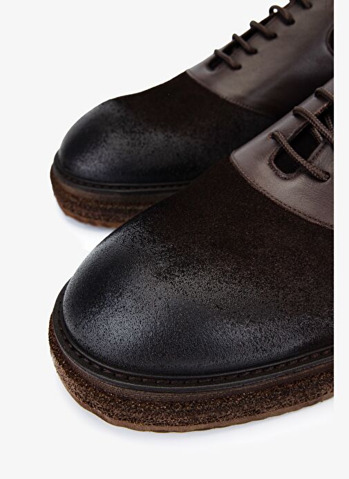 Valmenti Erkek Hakiki Deri Kahverengi Casual Ayakkabı - Görsel 4