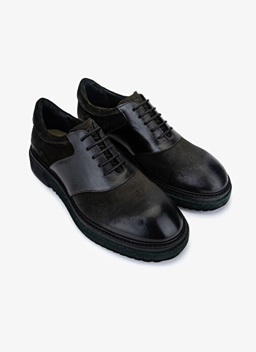 Valmenti Erkek Hakiki Deri Haki Casual Ayakkabı - Görsel 3