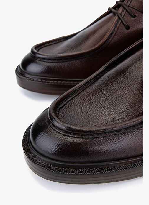 Valmenti Erkek Hakiki Deri Kahverengi Casual Ayakkabı - Görsel 4