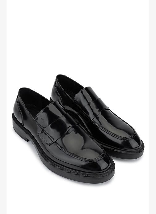 Tamer Tanca Erkek Hakiki Deri Siyah Açma Loafer Ayakkabı - Görsel 3
