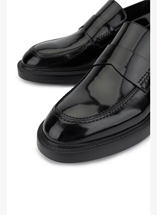 Tamer Tanca Erkek Hakiki Deri Siyah Açma Loafer Ayakkabı - Görsel 4