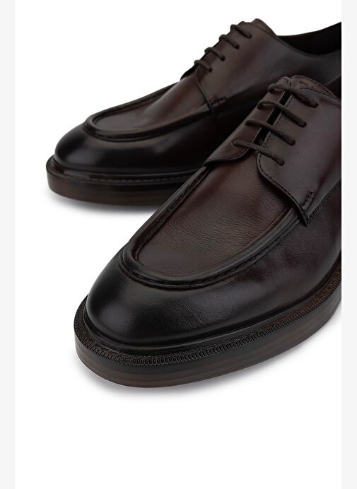 Tamer Tanca Erkek Hakiki Deri Kahverengi Casual Ayakkabı - Görsel 4