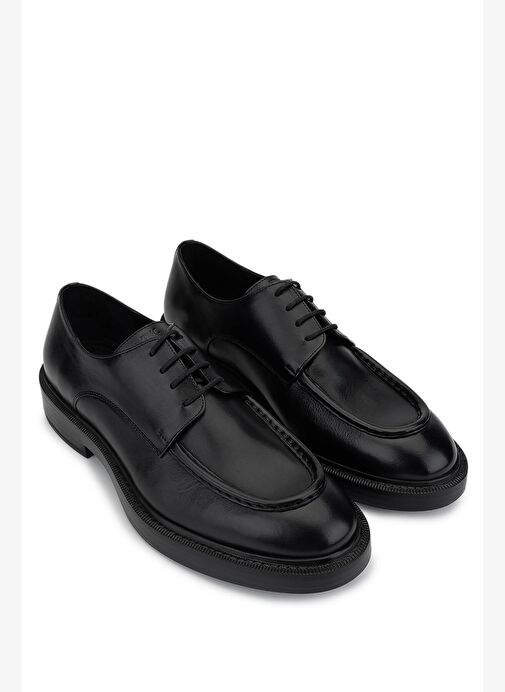 Tamer Tanca Erkek Hakiki Deri Siyah Deri Casual Ayakkabı - Görsel 3