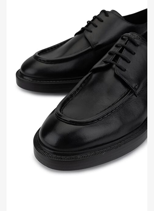 Tamer Tanca Erkek Hakiki Deri Siyah Deri Casual Ayakkabı - Görsel 4