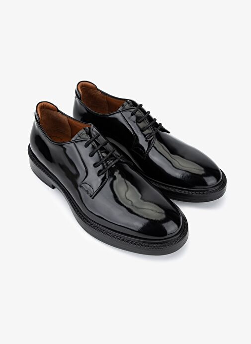 Valmenti Erkek Hakiki Deri Siyah Açma Casual Ayakkabı - Görsel 3