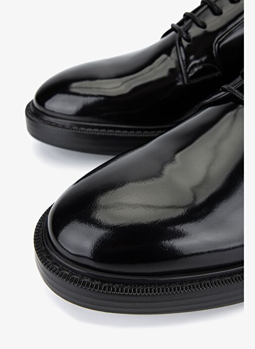 Valmenti Erkek Hakiki Deri Siyah Açma Casual Ayakkabı - Görsel 4