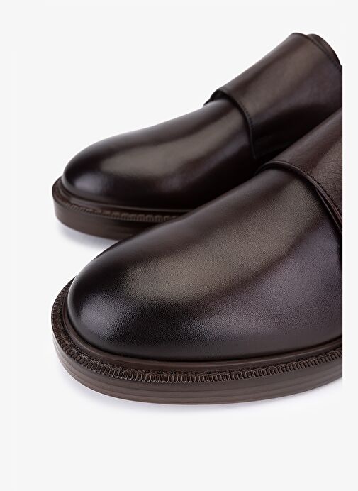 Valmenti Erkek Hakiki Deri Kahverengi Casual Ayakkabı - Görsel 4