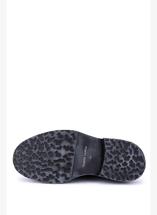 Tamer Tanca Erkek Hakiki Deri Siyah Casual Ayakkabı - Görsel 4