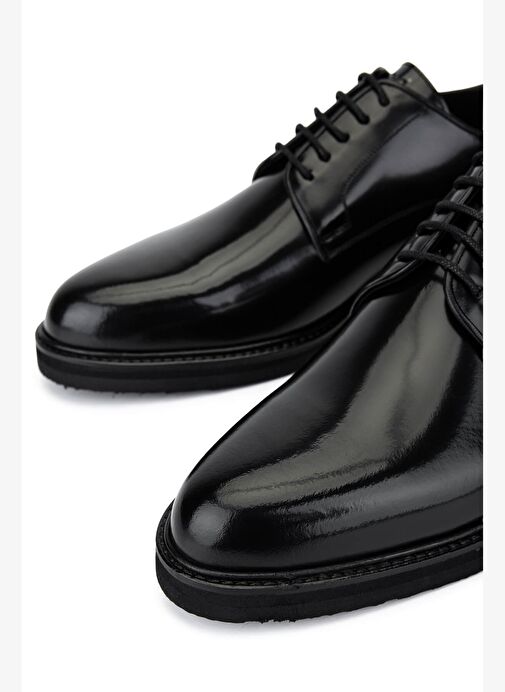 Tamer Tanca Erkek Hakiki Deri Siyah Açma Klasik Ayakkabı - Görsel 5